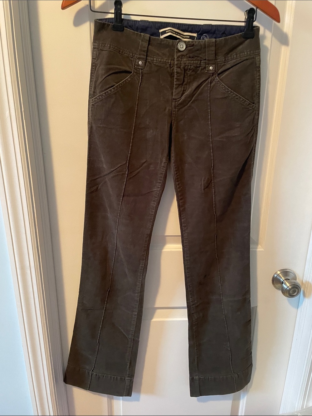 Women’s Brown Straight-Leg Pants Sz 24